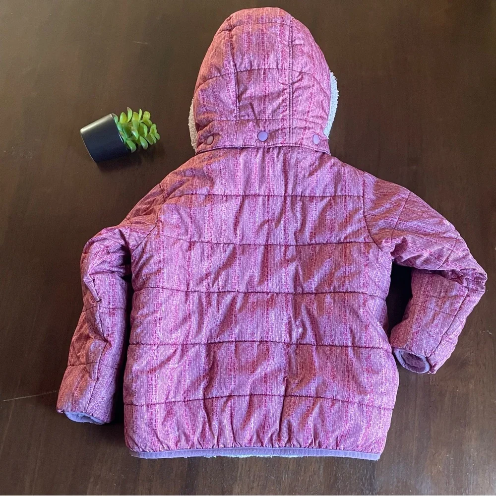 Patagonia Pink Reversible Dream Song Hoody Jacket Size 4T